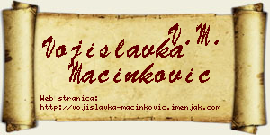 Vojislavka Mačinković vizit kartica